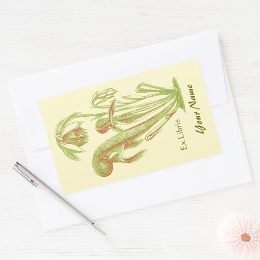 Ex Libris Bloemenboek Bord Stickers (Envelop)