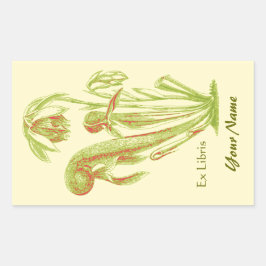 Ex Libris Bloemenboek Bord Stickers