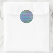 Ex Libris - Blue Fractal Ronde Sticker (Tas)