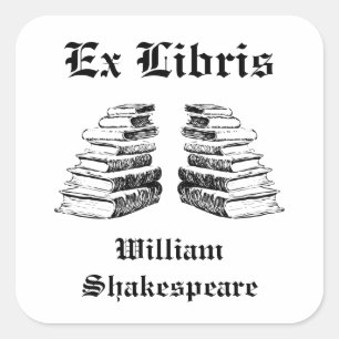 Ex Libris Boeken Aangepaste Boekplaat Vierkante Sticker