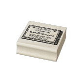 Ex Libris Boekplaat  Boek en Veer Naam Rubberstempel (Stempel)