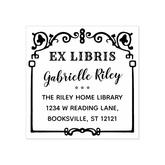 Ex Libris Boekplaat   Lijst | Aangepast Rubberstempel (Afrduk)