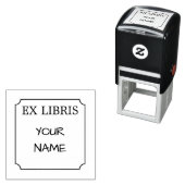 Ex Libris Boekplaat met eenvoudig Lijst Zelfinktende Stempel (In situ)