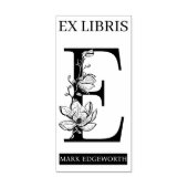 EX libris Book bookplate bookplate monogram E Rubberstempel (Afrduk)