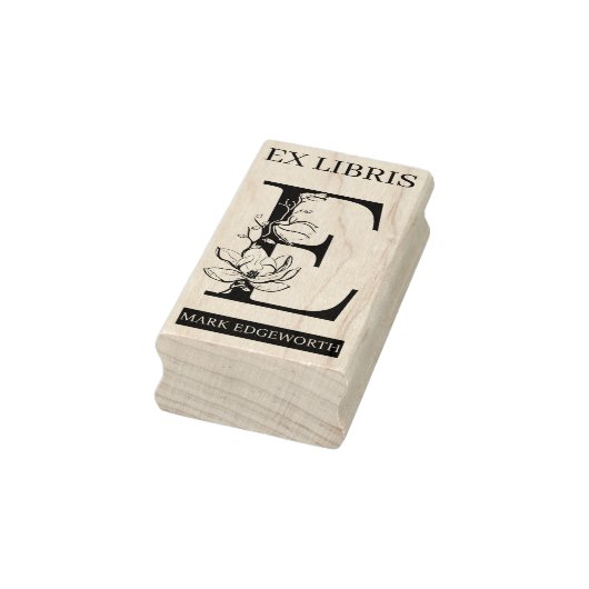 EX libris Book bookplate bookplate monogram E Rubberstempel (Stempel)