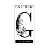 EX libris Book bookplate bookplate monogram G Rubberstempel (Afrduk)