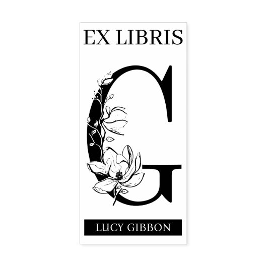 EX libris Book bookplate bookplate monogram G Rubberstempel (Afrduk)