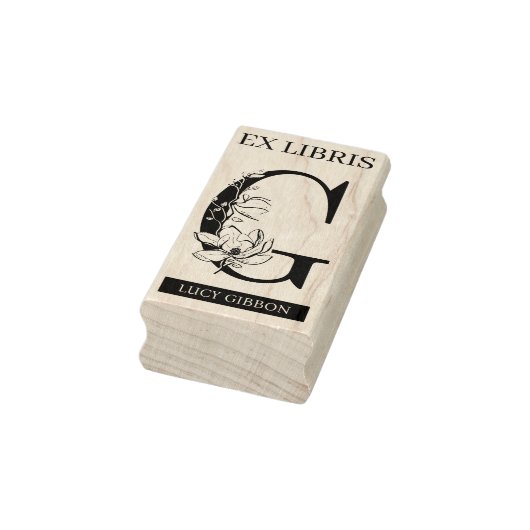 EX libris Book bookplate bookplate monogram G Rubberstempel (Stempel)
