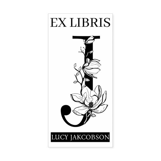 EX libris Book bookplate bookplate monogram J Rubberstempel (Afrduk)