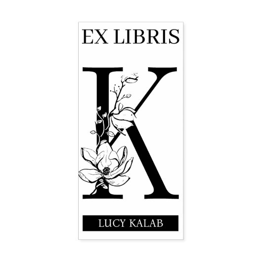 EX libris Book bookplate bookplate monogram K Rubberstempel (Afrduk)