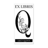 EX libris Book bookplate bookplate monogram Q Rubberstempel (Afrduk)