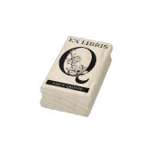 EX libris Book bookplate bookplate monogram Q Rubberstempel (Stempel)