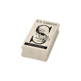 EX libris Book bookplate bookplate monogram S Rubberstempel