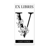EX libris Book bookplate bookplate monogram V Rubberstempel (Afrduk)