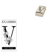 EX libris Book bookplate bookplate monogram V Rubberstempel (Gestempeld)