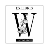 EX libris Book bookplate bookplate monogram W Rubberstempel (Afrduk)