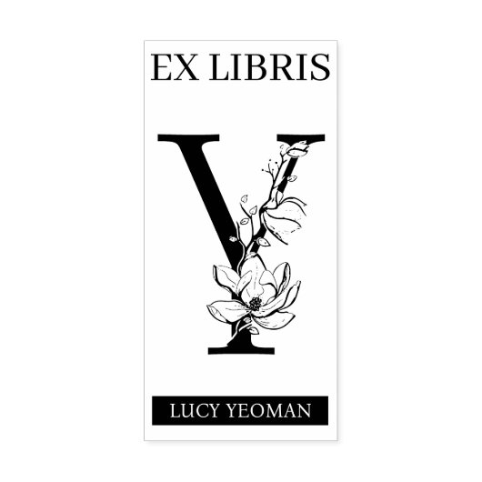 EX libris Book bookplate bookplate monogram Y Rubberstempel (Afrduk)