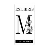 EX libris Book bookplate monogram M Rubberstempel (Afrduk)