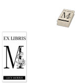 EX libris Book bookplate monogram M Rubberstempel (Gestempeld)