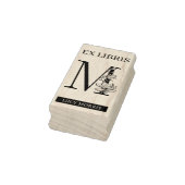 EX libris Book bookplate monogram M Rubberstempel (Stempel)
