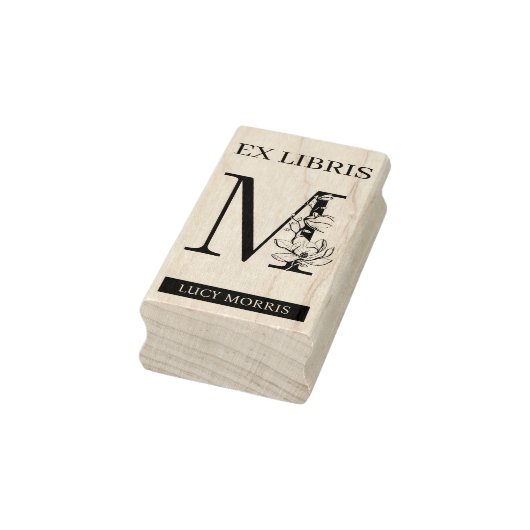 EX libris Book bookplate monogram M Rubberstempel (Stempel)