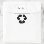 Ex Libris Bookplaat Ronde Sticker (Tas)