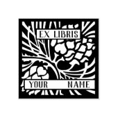 Ex Libris Bookplaat Rubber Stempel (Afrduk)