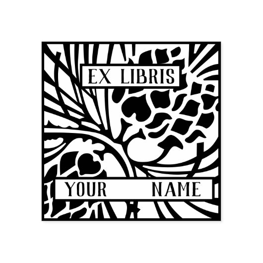 Ex Libris Bookplaat Rubberstempel (Afrduk)