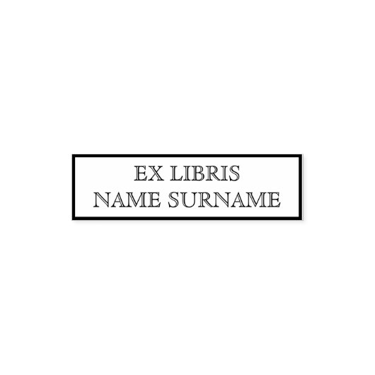Ex Libris Bookplaat Zelfinktende Stempel (Design)