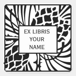 Ex Libris Bookplate Pine Vierkante Sticker