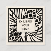 Ex Libris Bookplate Pine Vierkante Visitekaartje (Voorkant)