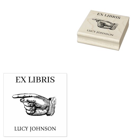 EX LIBRIS Bookplate Rubber Stamp | Personalized Rubberstempel (Gestempeld)