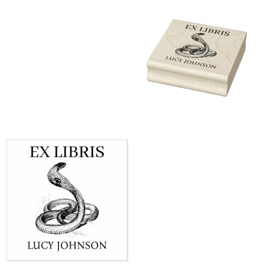 EX LIBRIS Bookplate Rubber Stamp | Personalized Rubberstempel (Gestempeld)