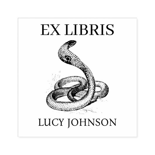 EX LIBRIS Bookplate Rubber Stamp | Personalized Rubberstempel (Afrduk)