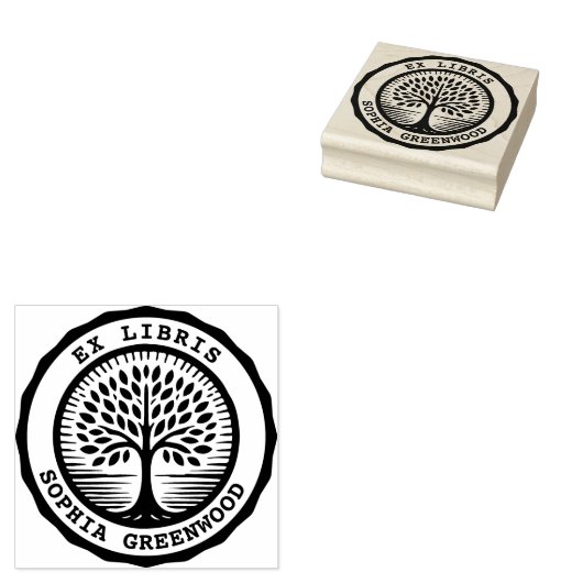 Ex Libris - Boom 02 Rubberstempel (Gestempeld)