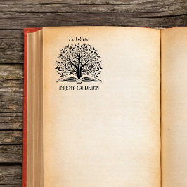 Ex libris boom Dit boek behoort tot aangepaste naa Rubberstempel