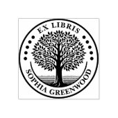 Ex Libris - Boom Rubberstempel (Afrduk)
