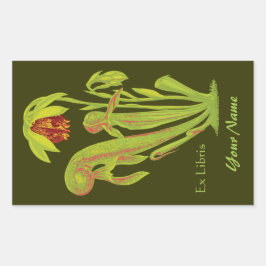 Ex Libris Botanische Boek Naam Bord Stickers