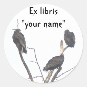 Ex Libris Buzzards Stickers om aan te passen