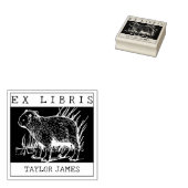 ex libris, Capybara Boek Rubberstempel (Gestempeld)