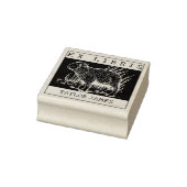 ex libris, Capybara Boek Rubberstempel (Stempel)