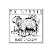 Ex libris, Capybara Boek Rubberstempel (Afrduk)