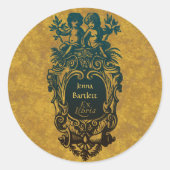 Ex Libris Cartouche & Cherubs Sticker (Voorkant)