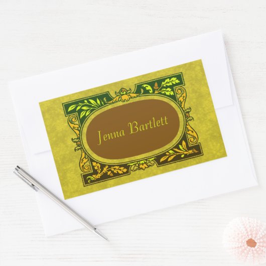 Ex Libris Cartouche Sticker (Envelop)