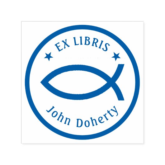 Ex Libris Christelijke vis |  Zelfinktende Stempel (Design)