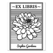 Ex Libris - Chrysanthemum Rubberstempel (Afrduk)