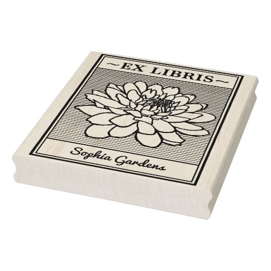 Ex Libris - Chrysanthemum Rubberstempel (Stempel)