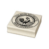 Ex Libris - Cockerel kraaien bij de dageraad Rubberstempel (Stempel)
