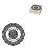 Ex Libris Concentric Circles v1 Rubberstempel (Gestempeld)
