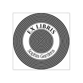 Ex Libris Concentric Circles v1 Rubberstempel (Afrduk)
